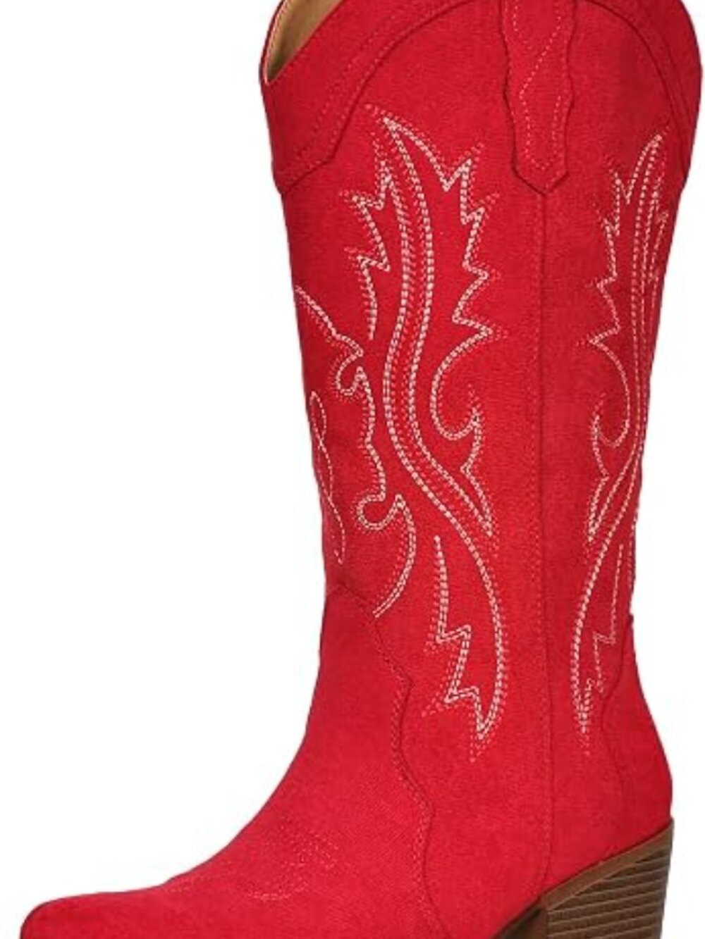 cowboy Boots For Women Western Cowgirl Boots Mid Calf Snip Toe - Picture 4 of 5